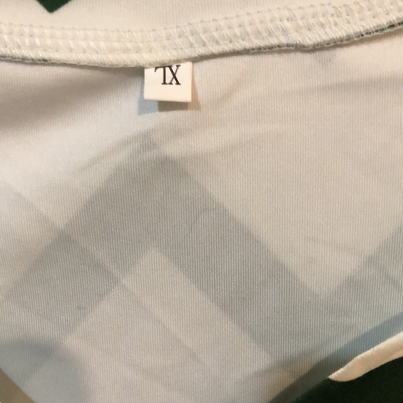 White and Green Blouse - Picture 3 of 7